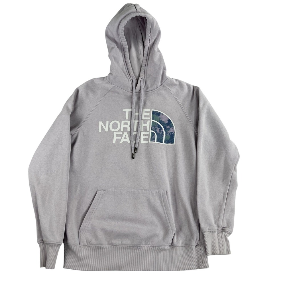 The North Face Camo Half Dome Logo Hoodie XS Purple Women Pullover Gorpcore